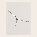 Cancer Zodiac Star Constellation Line Art White Poster Gallery Image 4