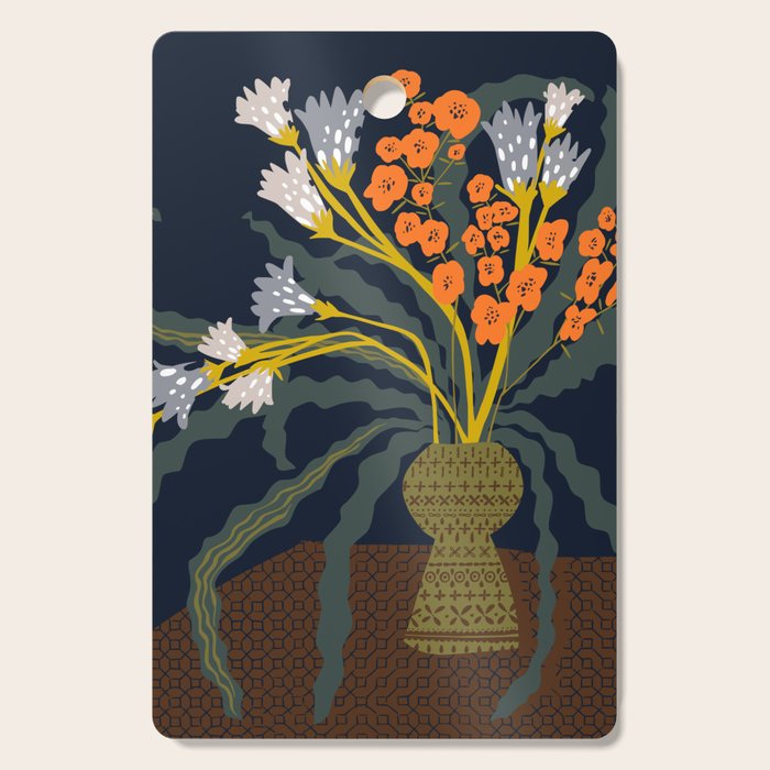 Matisse Flower Vase modern Illustration dark Cutting Board Gallery Image 1