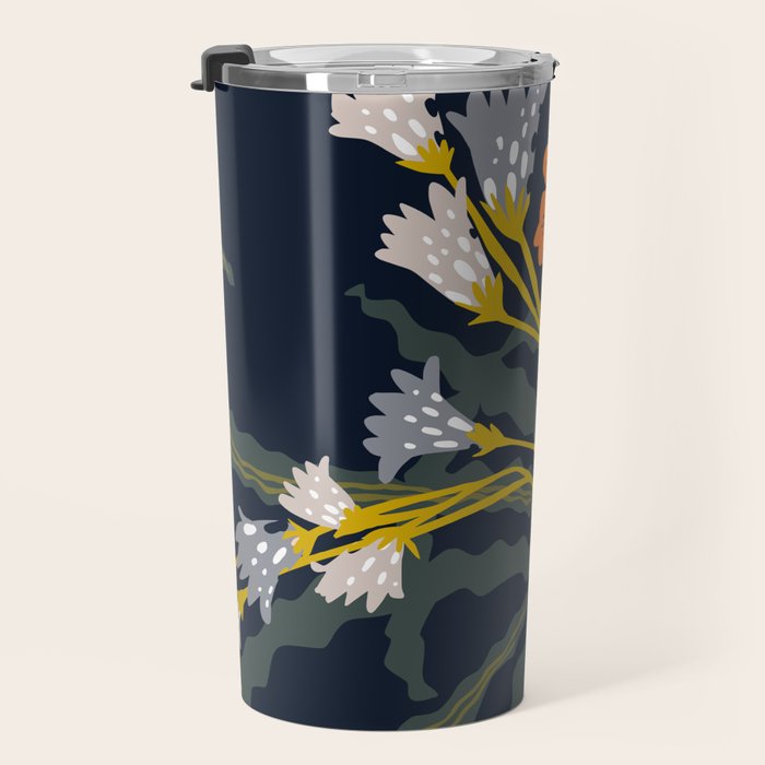 Matisse Flower Vase modern Illustration dark Travel Mug Gallery Image 3