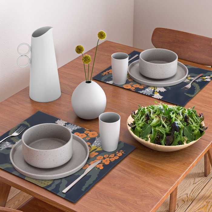Matisse Flower Vase modern Illustration dark Placemat Gallery Image 2