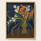 Matisse Flower Vase modern Illustration dark Serving Tray Gallery Image 1