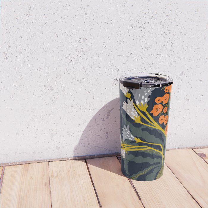 Matisse Flower Vase modern Illustration dark Travel Mug Gallery Image 4