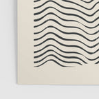 Mid Century Modern Minimalist Blue Waves Rothko Inspired Color Field With Lines Geometric Style  Poster Gallery Image 3