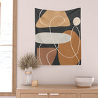 Minimal Colorful Abstract Shapes 1 Wall Tapestry Gallery Image 2