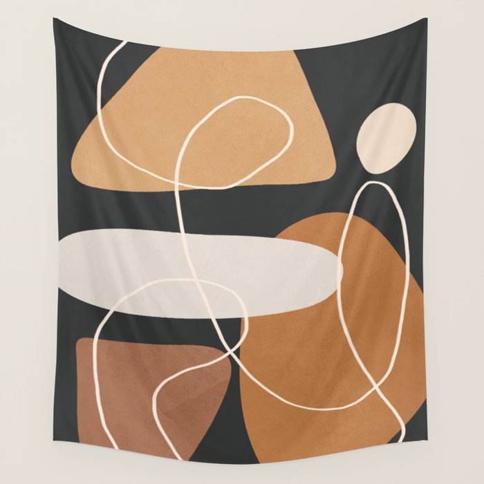 Minimal Colorful Abstract Shapes 1 Wall Tapestry Gallery Image 4