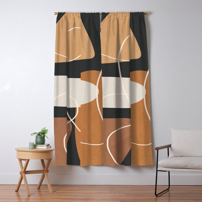 Minimal Colorful Abstract Shapes 1 Window Curtain Gallery Image 5