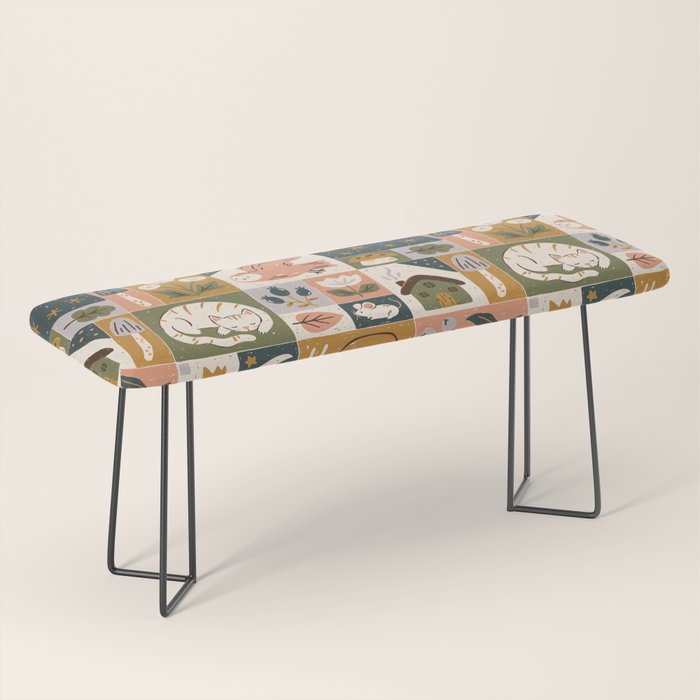 Repose - Cozy Patchwork Bench Gallery Image 1