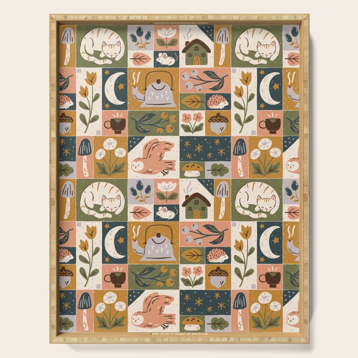 Repose - Cozy Patchwork Serving Tray Gallery Image 1
