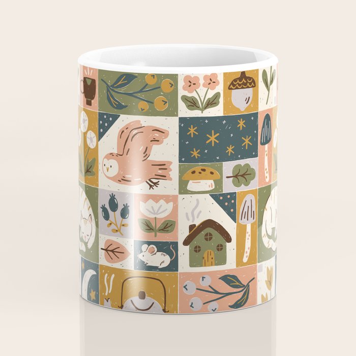 Repose - Cozy Patchwork Coffee Mug Gallery Image 4