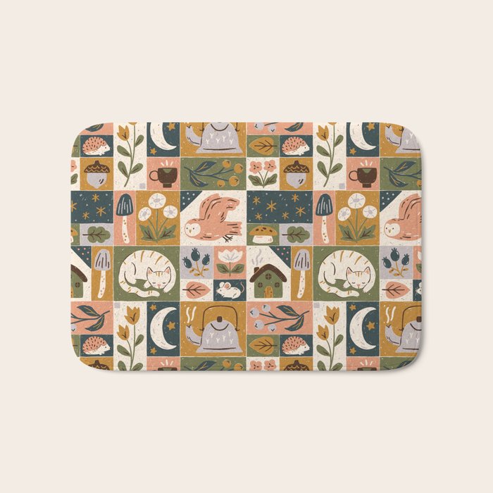 Repose - Cozy Patchwork Bath Mat Gallery Image 1