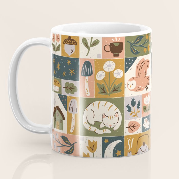 Repose - Cozy Patchwork Coffee Mug Gallery Image 3
