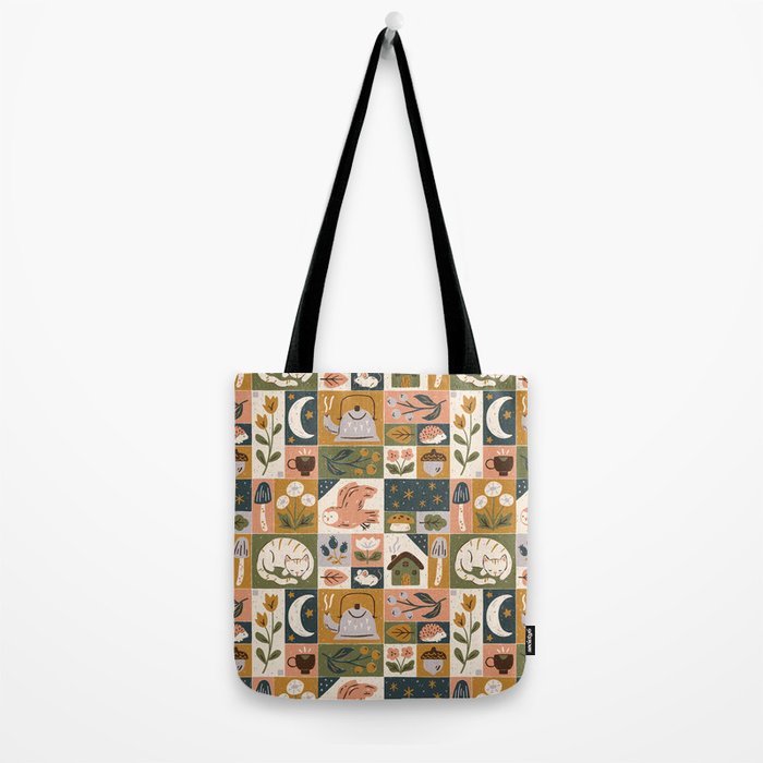 Repose - Cozy Patchwork Tote Bag Gallery Image 2