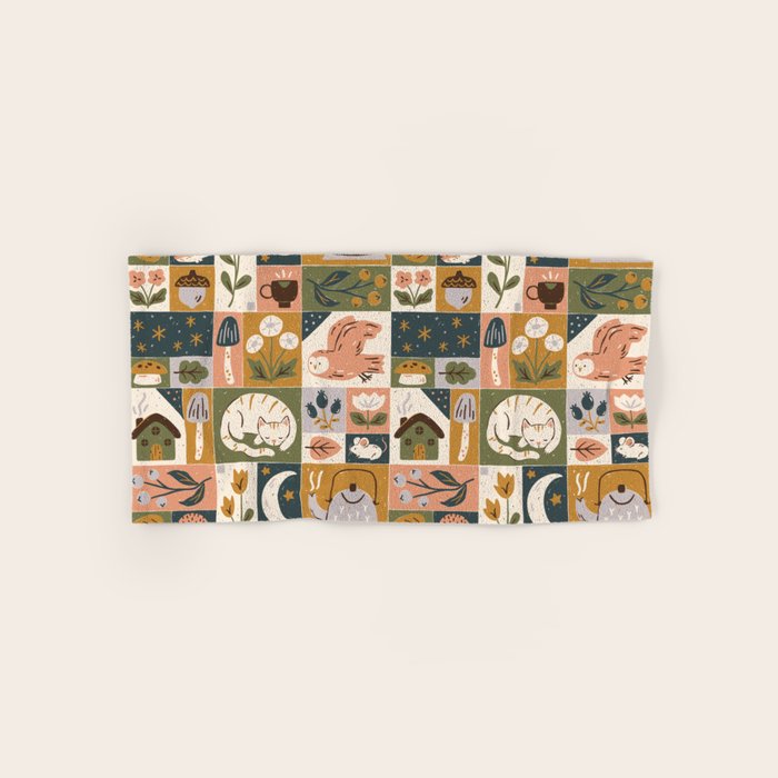 Repose - Cozy Patchwork Bath Towel Gallery Image 1