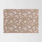 Floral Mocha Mousse Pattern Rug Gallery Image 2