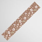 Floral Mocha Mousse Pattern Table Runner Gallery Image 3