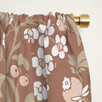 Floral Mocha Mousse Pattern Window Curtain Gallery Image 2