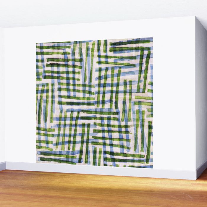 Abstract Linocut Pattern #8 Wall Mural Gallery Image 2