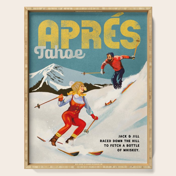 Apres Ski Lake Tahoe, California Serving Tray Gallery Image 1