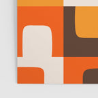Mid Century Modern Concordance Retro Geometric Pattern in 70s Brown and Orange 2 Poster Gallery Image 3