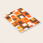 Mid Century Modern Concordance Retro Geometric Pattern in 70s Brown and Orange 2 Notebook Gallery Image 3