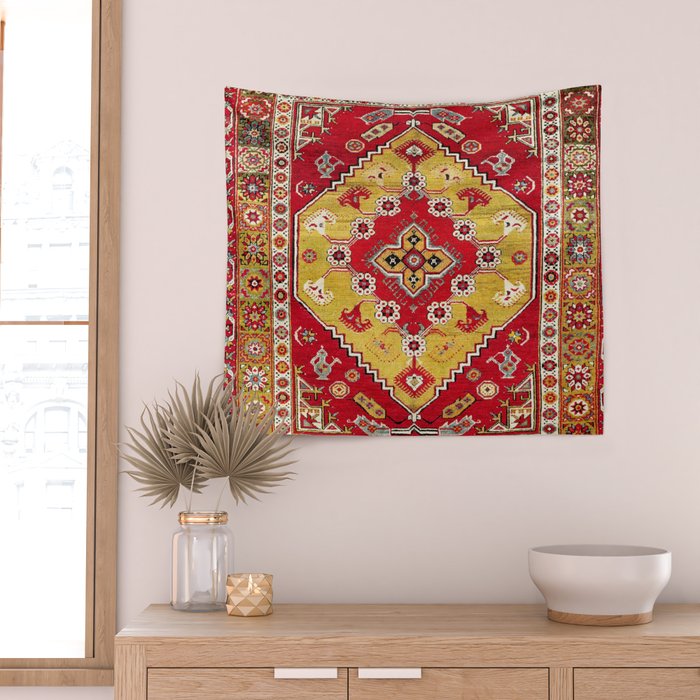 Dazkiri Southwest Anatolian Rug Print Wall Tapestry Gallery Image 2