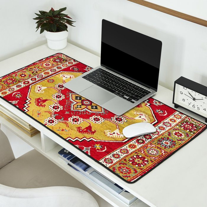 Dazkiri Southwest Anatolian Rug Print Desk Mat Gallery Image 2
