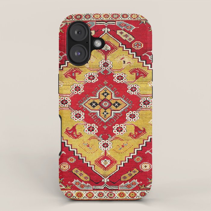 Dazkiri Southwest Anatolian Rug Print iPhone Case Gallery Image 1