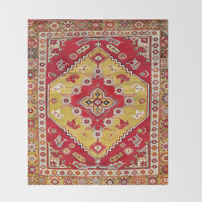 Dazkiri Southwest Anatolian Rug Print Throw Blanket Gallery Image 2
