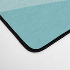 Warped Checkered Pattern in Aqua Blue, Wavy Checkerboard Desk Mat Gallery Image 4