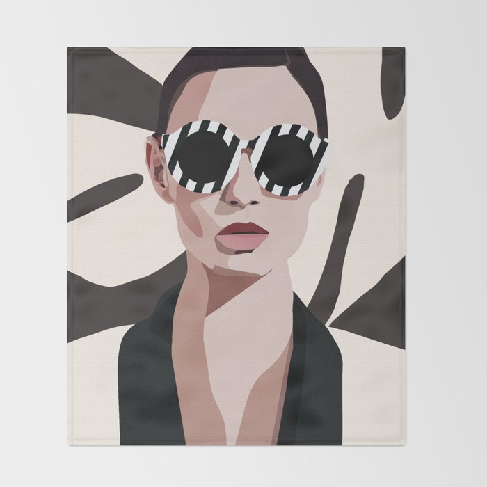 The Face of Fashion 7 Throw Blanket Gallery Image 2