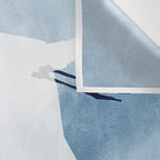 White Egret In Flight Illustration Wings Down Wall Tapestry Gallery Image 3