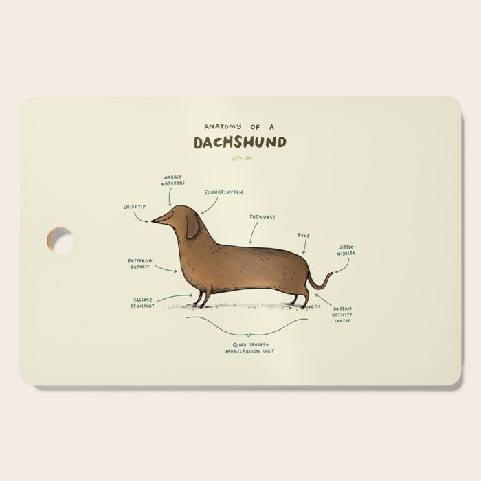 Anatomy of a Dachshund Cutting Board Gallery Image 1