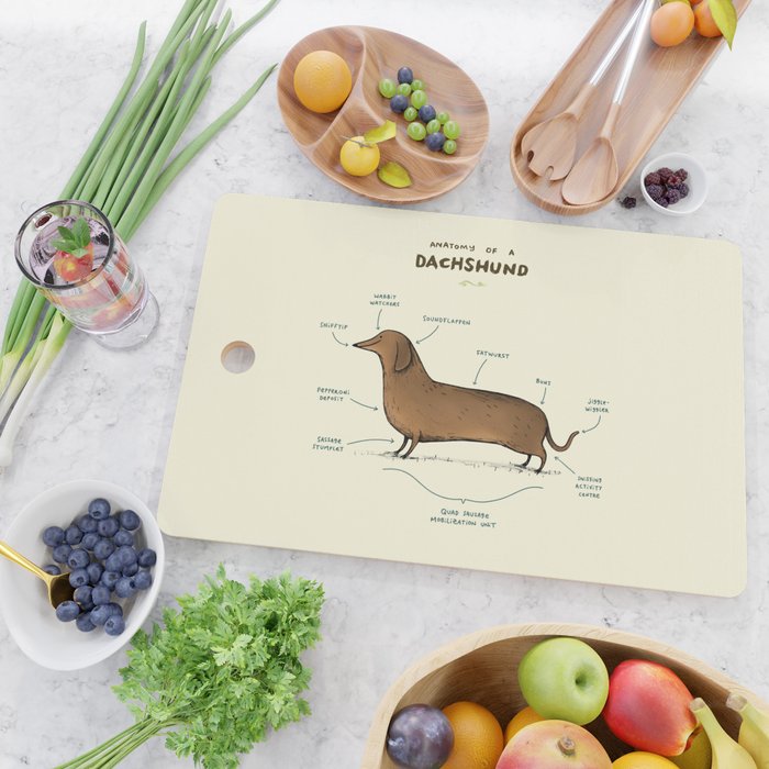 Anatomy of a Dachshund Cutting Board Gallery Image 2