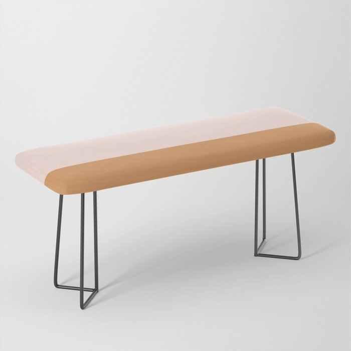 Minimalist Colour Block in Pale Blush Pink and Muted Ochre Bench Gallery Image 1