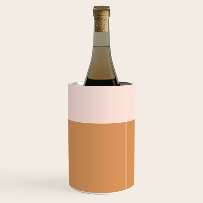 Minimalist Colour Block in Pale Blush Pink and Muted Ochre Wine Chiller Gallery Image 3