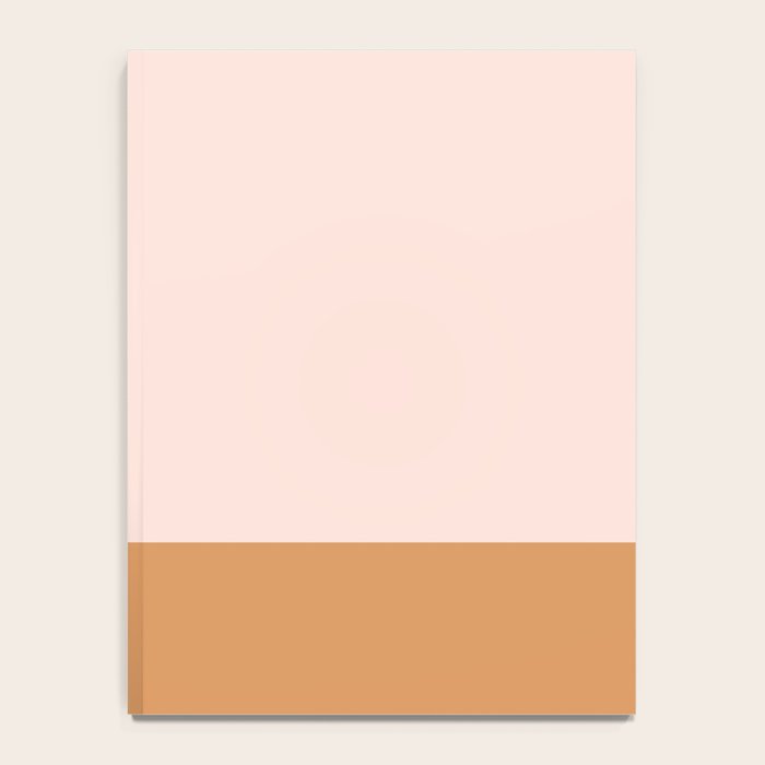 Minimalist Colour Block in Pale Blush Pink and Muted Ochre Notebook Gallery Image 4