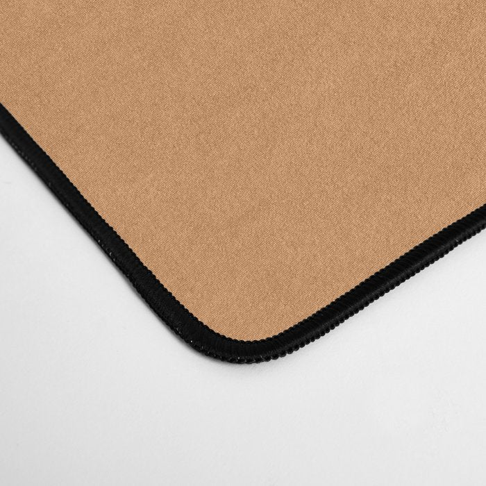 Minimalist Colour Block in Pale Blush Pink and Muted Ochre Desk Mat Gallery Image 4