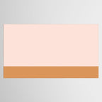 Minimalist Colour Block in Pale Blush Pink and Muted Ochre Tablecloth Gallery Image 2