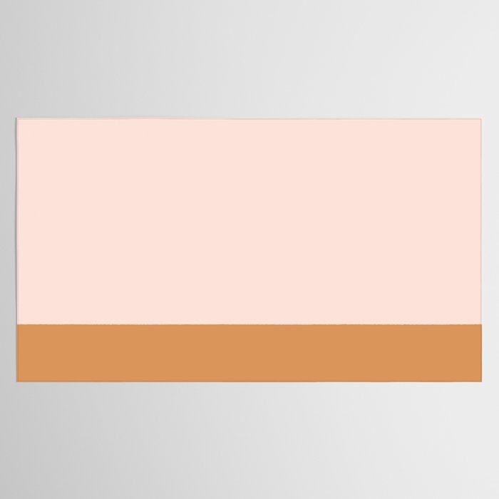 Minimalist Colour Block in Pale Blush Pink and Muted Ochre Tablecloth Gallery Image 2