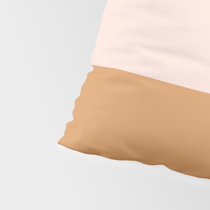 Minimalist Colour Block in Pale Blush Pink and Muted Ochre Pillow Sham Gallery Image 4