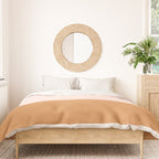 Minimalist Colour Block in Pale Blush Pink and Muted Ochre Duvet Cover Gallery Image 3