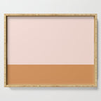 Minimalist Colour Block in Pale Blush Pink and Muted Ochre Serving Tray Gallery Image 1