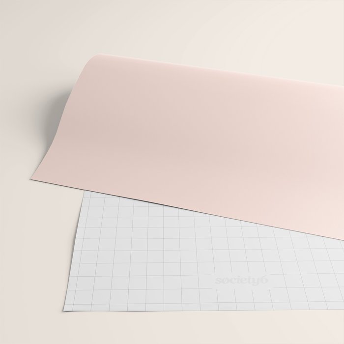 Minimalist Colour Block in Pale Blush Pink and Muted Ochre Wrapping Paper Gallery Image 2