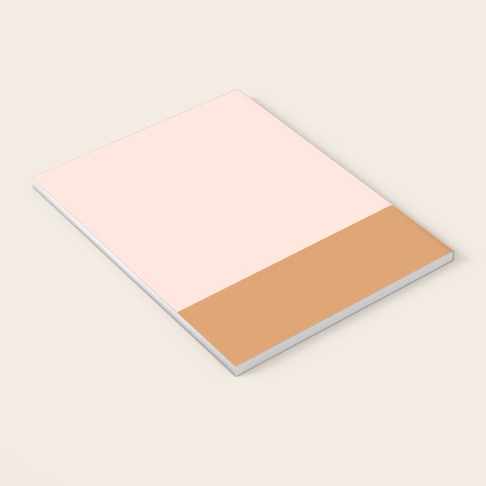 Minimalist Colour Block in Pale Blush Pink and Muted Ochre Notebook Gallery Image 3