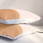 Minimalist Colour Block in Pale Blush Pink and Muted Ochre Pillow Sham Gallery Image 3