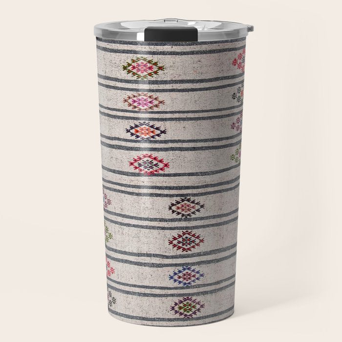 Moroccan Vintage Rug Travel Mug Gallery Image 1