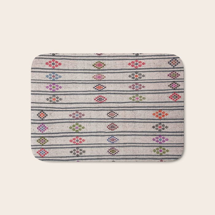 Moroccan Vintage Rug Bath Mat Gallery Image 1
