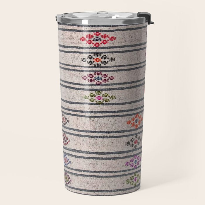 Moroccan Vintage Rug Travel Mug Gallery Image 2