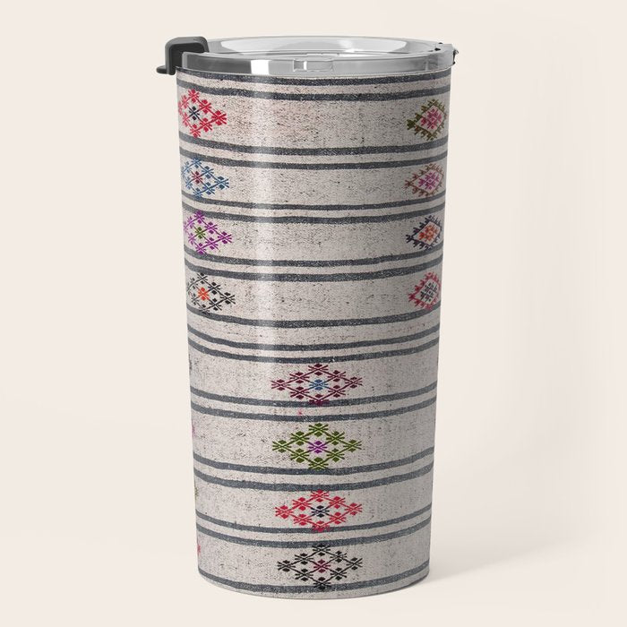Moroccan Vintage Rug Travel Mug Gallery Image 3