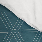 lines geo-teal Comforter Gallery Image 4